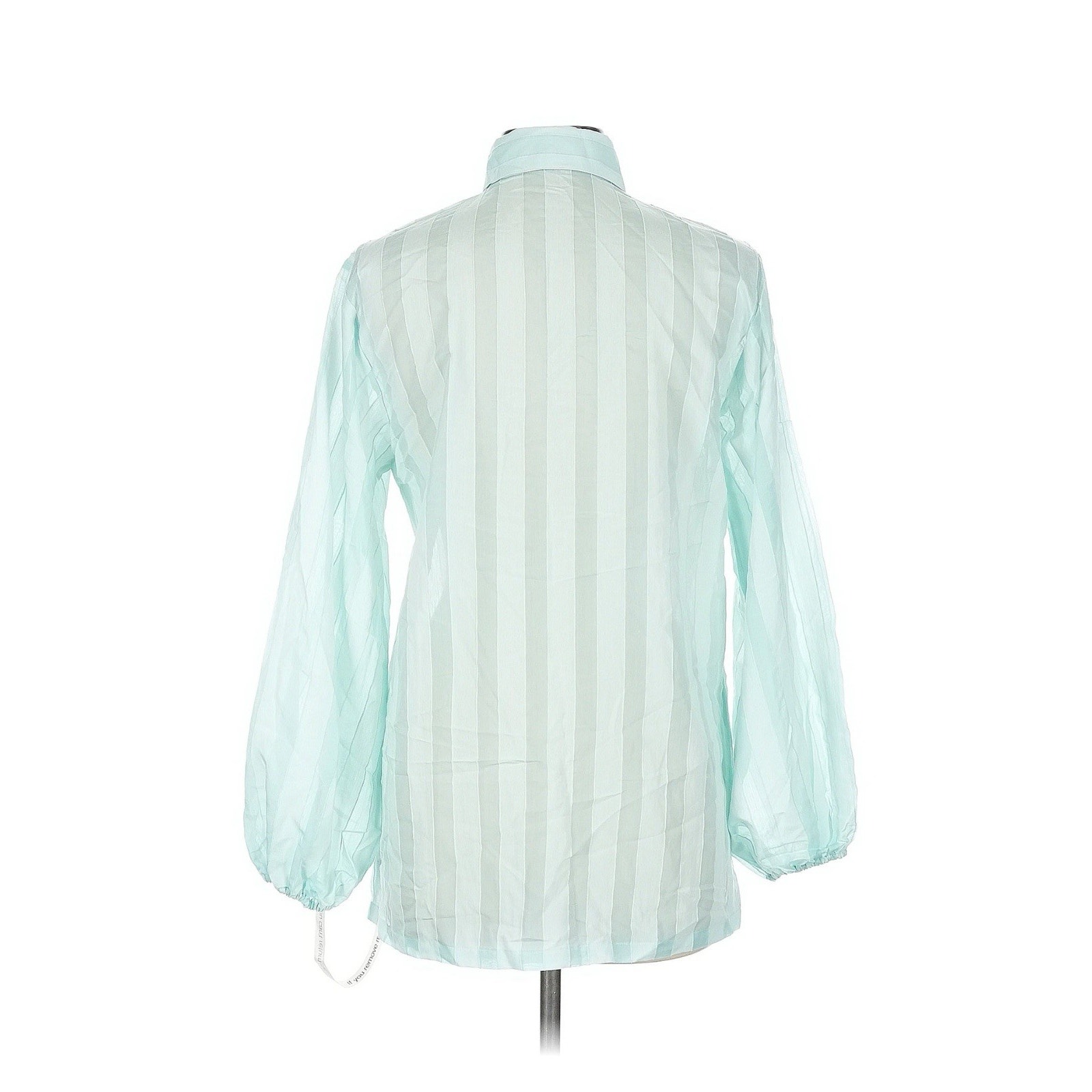 Nwt Vita Grace Reina Stripe Day Blouse Front Pocket Shorts Co Ord Aqua Blue M — image 5 of 8